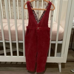 Zara Pink Corduroy Overalls